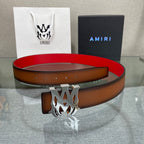 AURAmiri MA QUAD LEATHER 4CM BELT