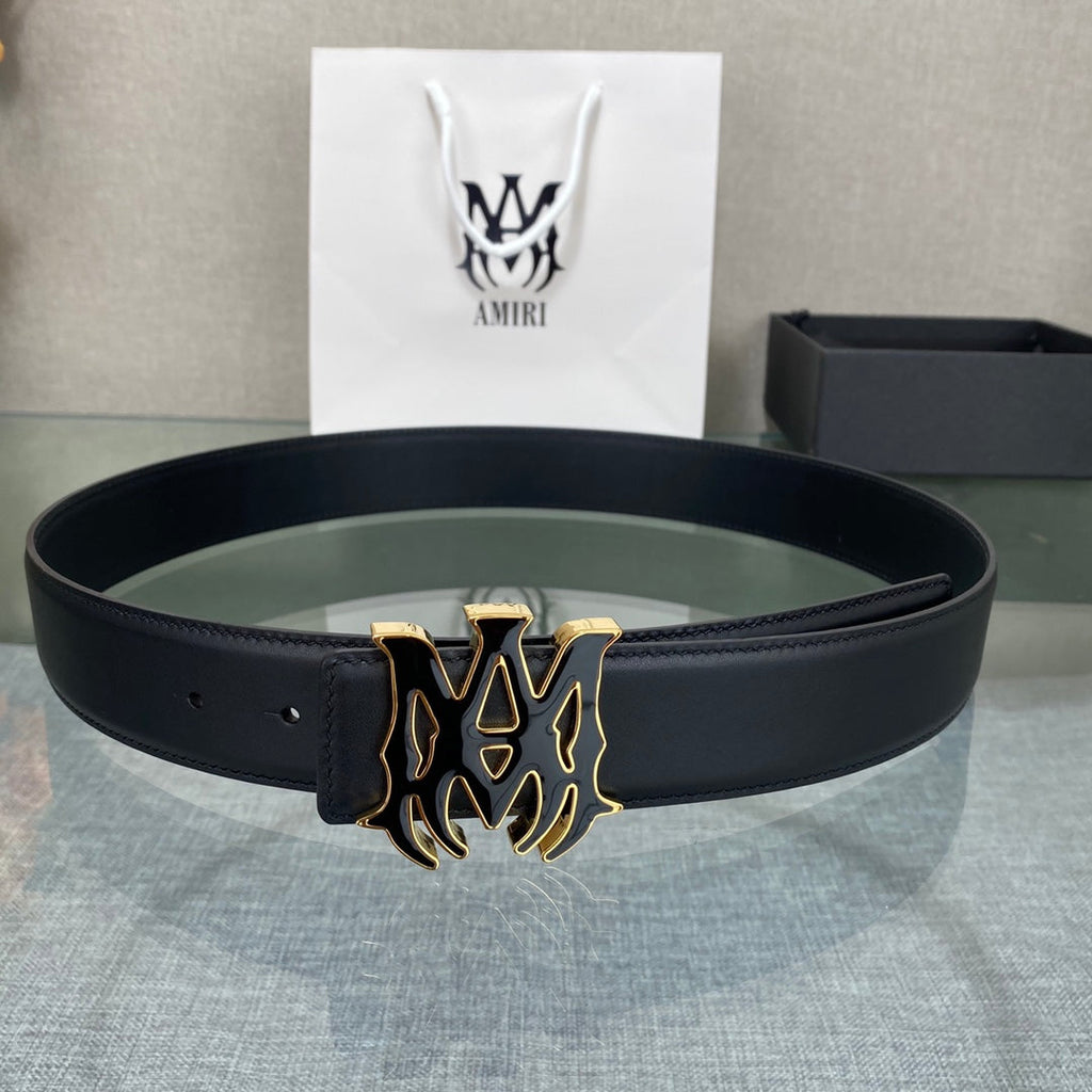 AURAmiri MA QUAD LEATHER 4CM BELT