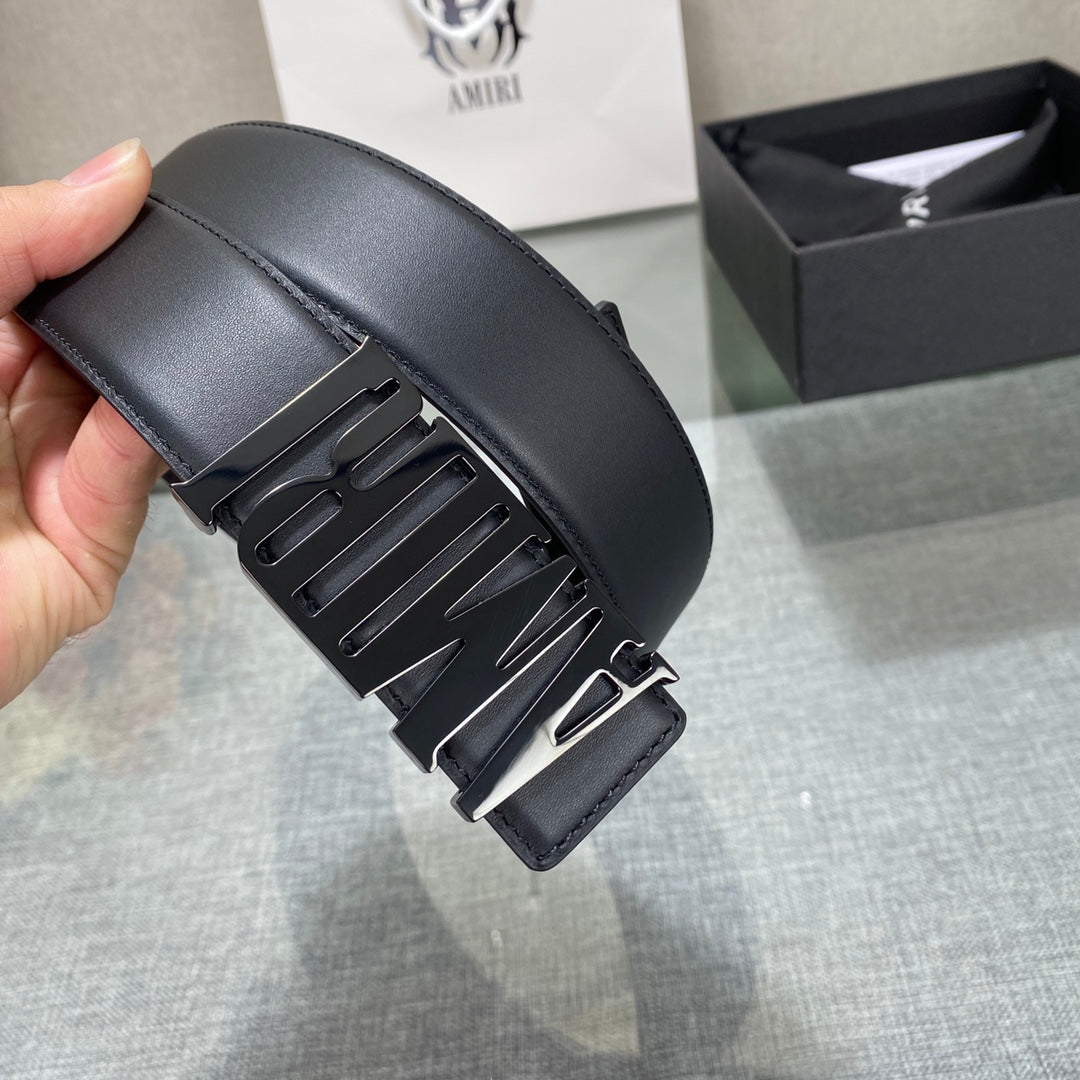 AURAmiri MA QUAD LEATHER 4CM BELT