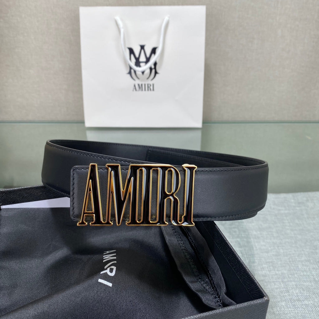 AURAmiri MA QUAD LEATHER 4CM BELT