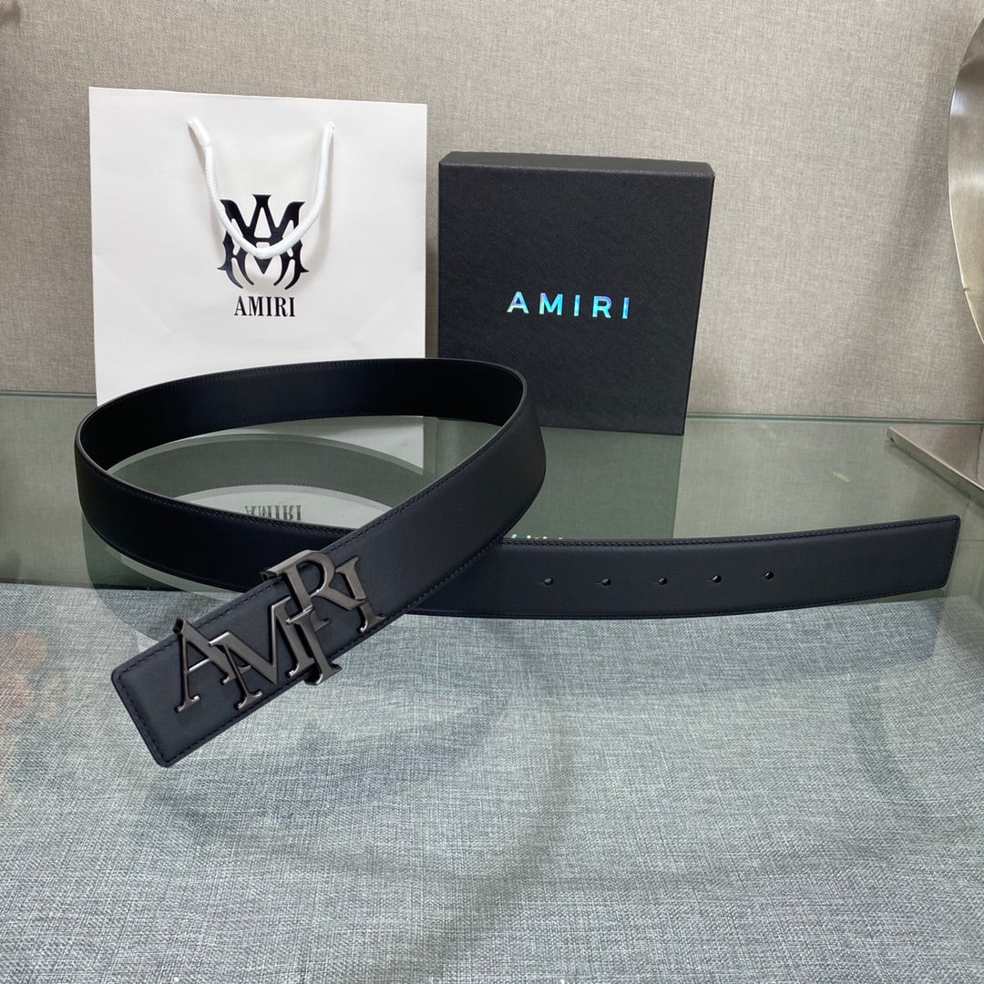 AURAmiri MA QUAD LEATHER 4CM BELT