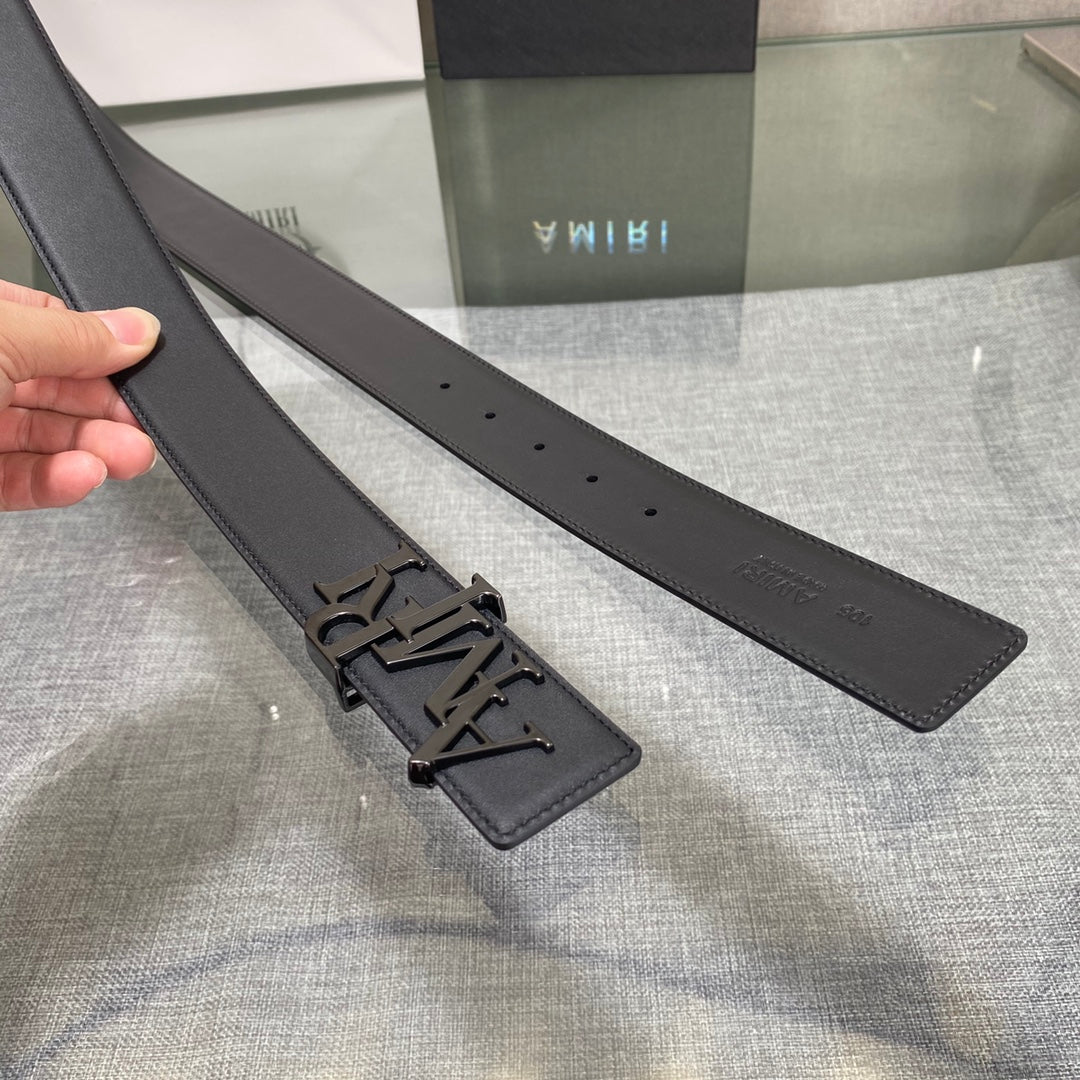 AURAmiri MA QUAD LEATHER 4CM BELT
