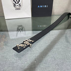 AURAmiri MA QUAD LEATHER 4CM BELT