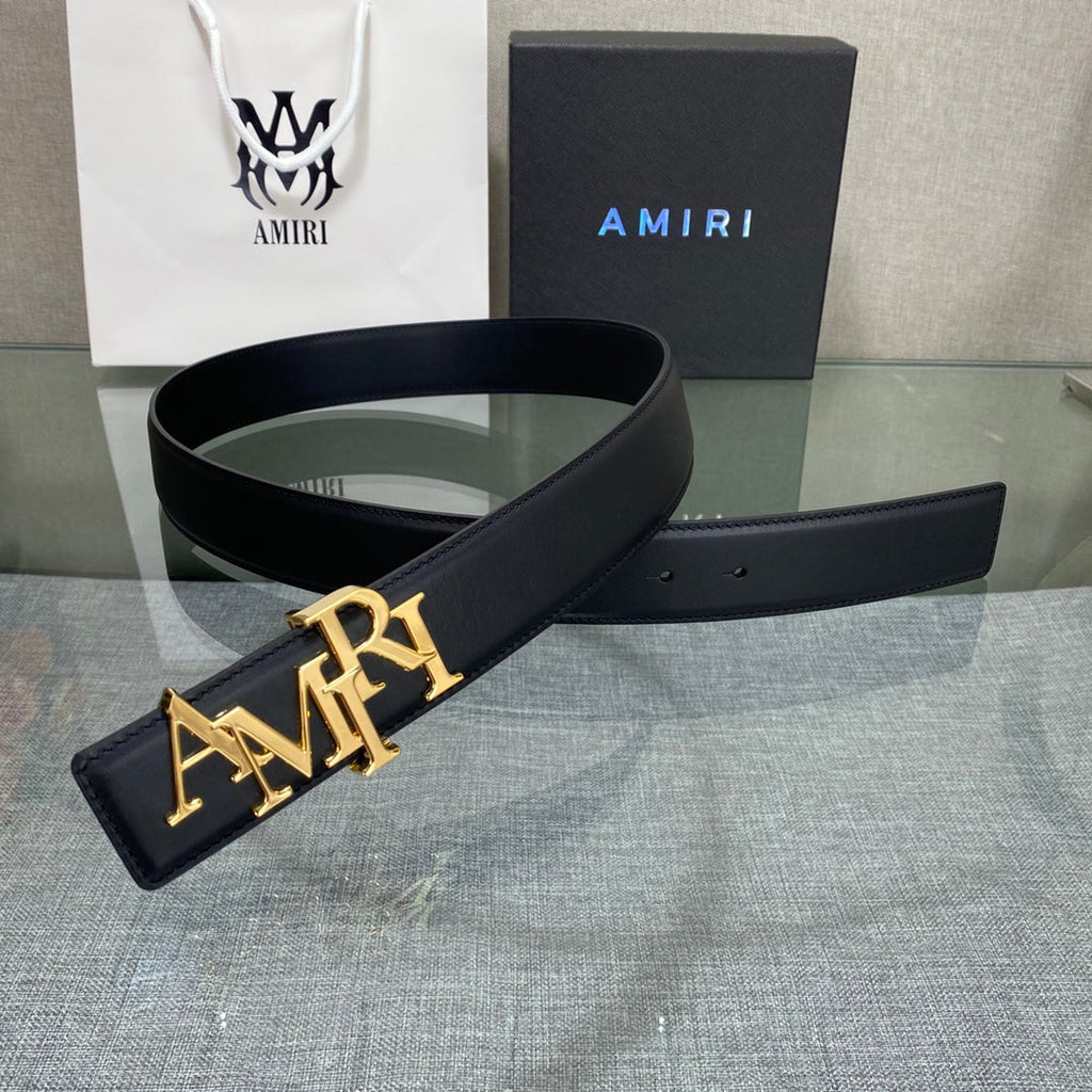 AURAmiri MA QUAD LEATHER 4CM BELT
