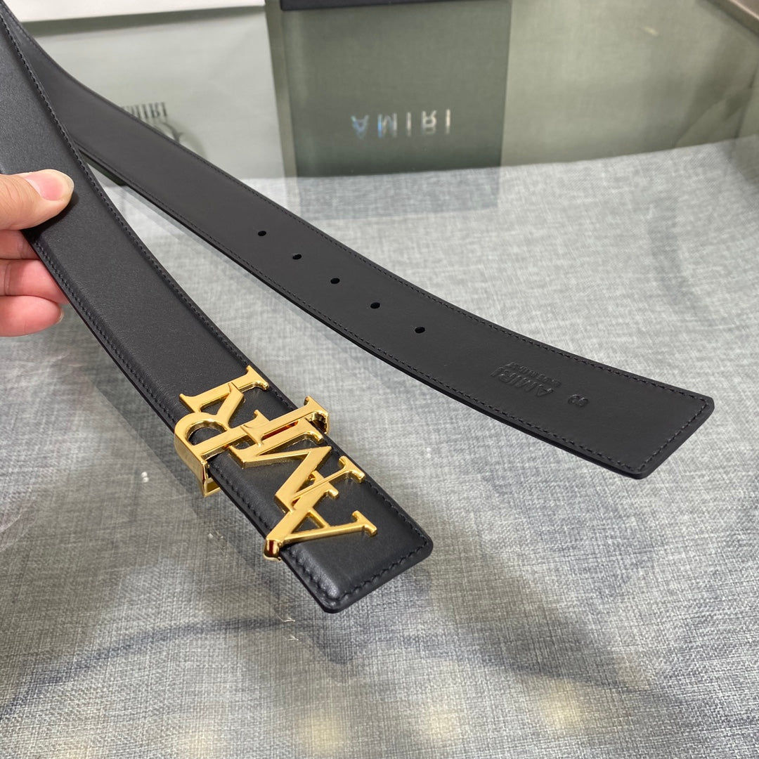 AURAmiri MA QUAD LEATHER 4CM BELT