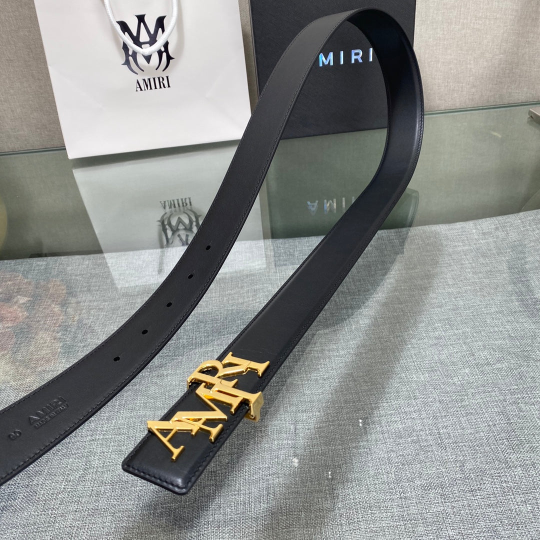 AURAmiri MA QUAD LEATHER 4CM BELT
